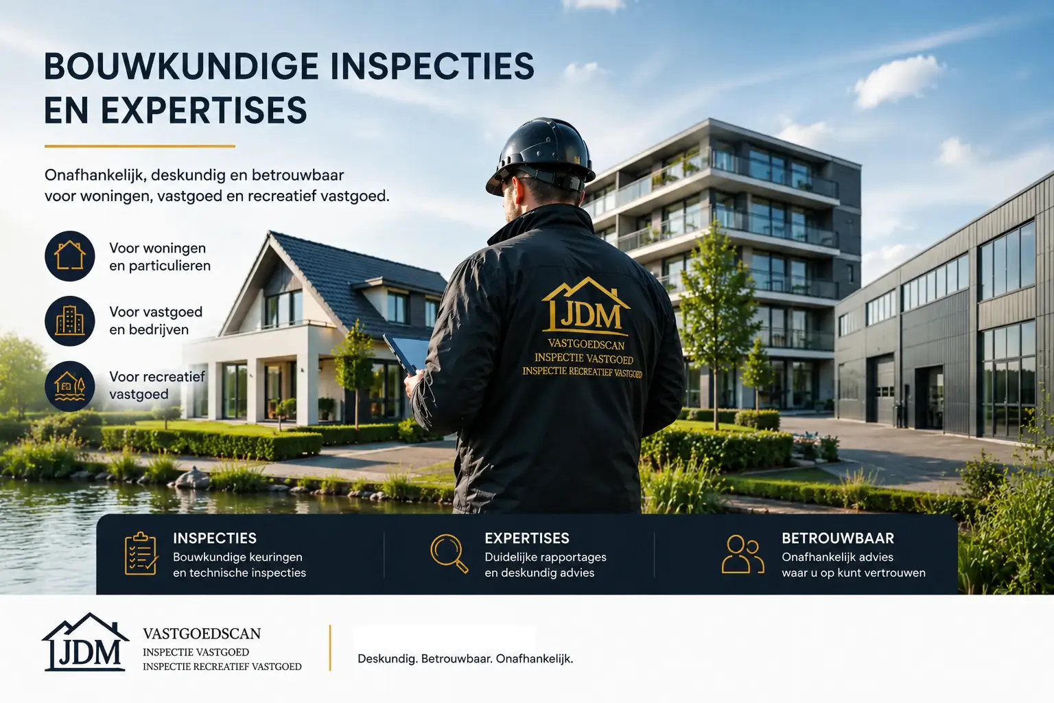 Onafhankelijke bouwkundige inspectie voor woningen, bedrijfspanden en vastgoed met technische expertise en rapportage